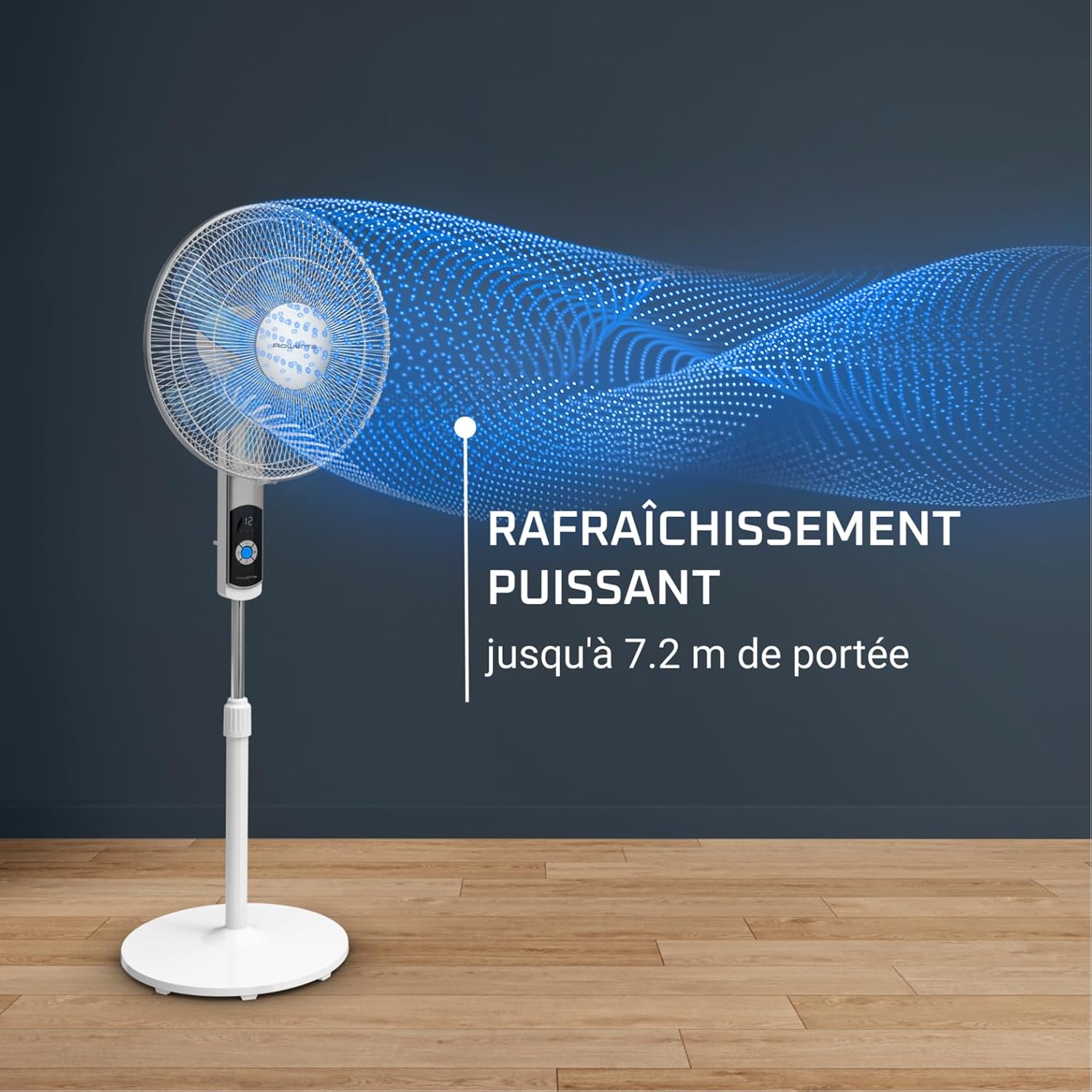 Rowenta Turbo Silence, Ventilateur sur pied, Silencieux, Puissant, Design durable, Écoénergétique, Timer - 12h VU5650F0 et VU5640F2