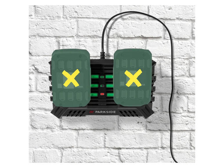 PARKSIDE Chargeur de batterie double PDSLG 20 B, 2 x 4,5 A, 20 V