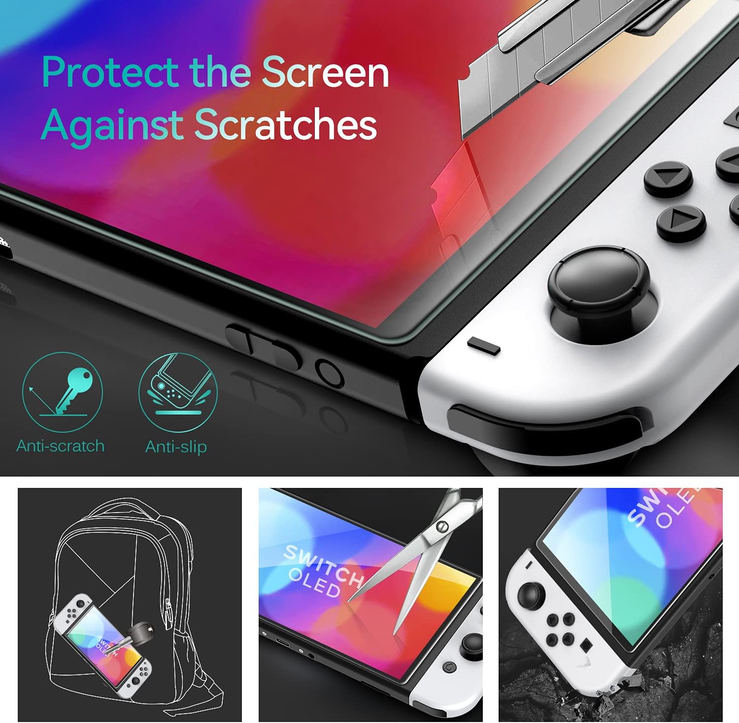 ivoler Pack of 4 Tempered Glass Compatible with Nintendo Switch 2 Model 2025, with Free Installation Kit, Screen Protector Film - 9H Glass - Anti-Scratch - Bubble-Free