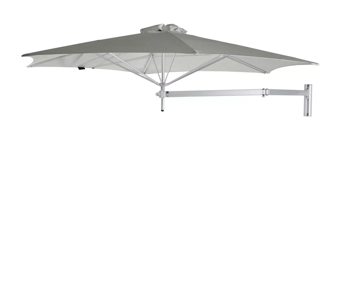 Umbrosa Paraflex Wall mounted umbrella round 3 m with beige canopy and neo arm 2 m