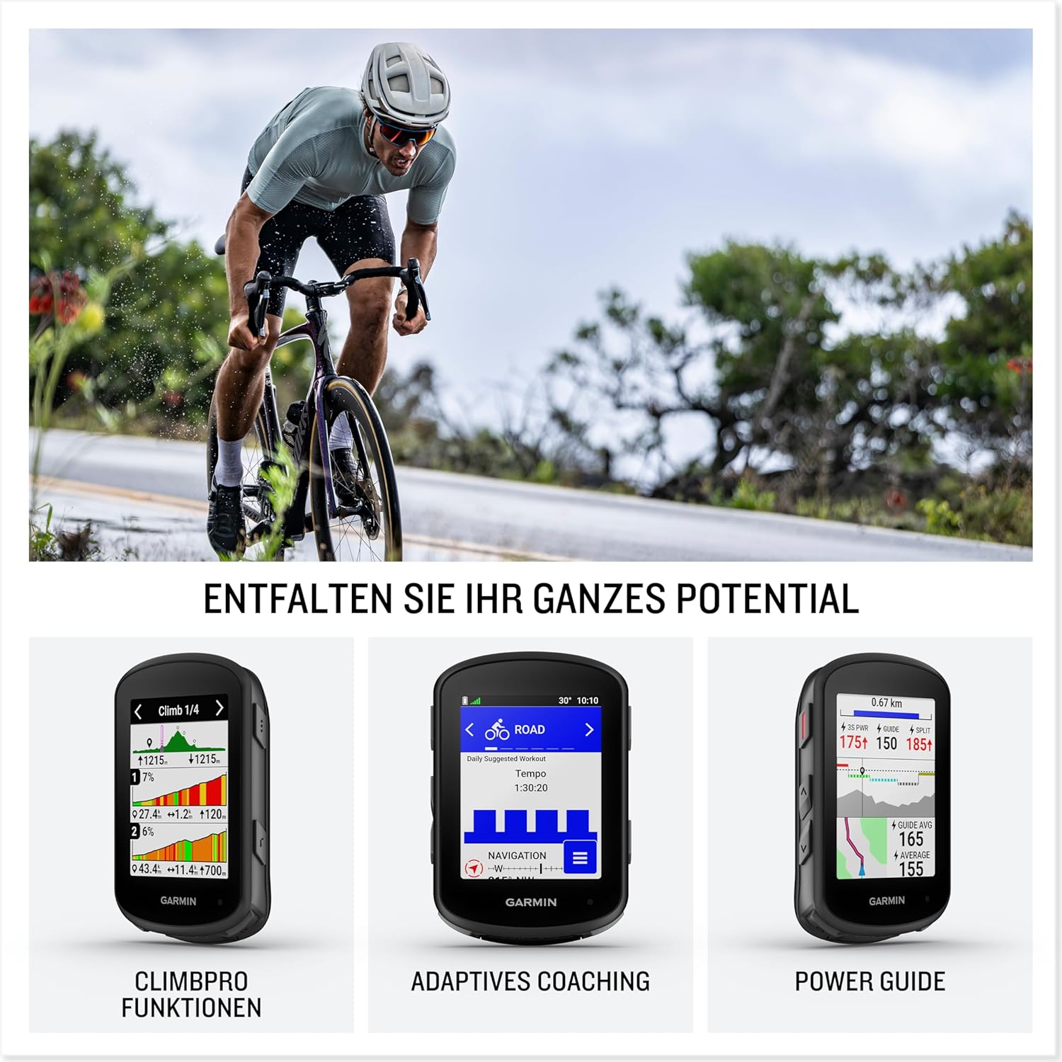 Garmin Edge 540 - EU Central + West, GPS-Fahrradcomputer mit Tastenbedienung, 2,6 Zoll Farbdisplay, Europakarten, umfassenden Leistungsdaten, bis zu 26 Std Akkulaufzeit