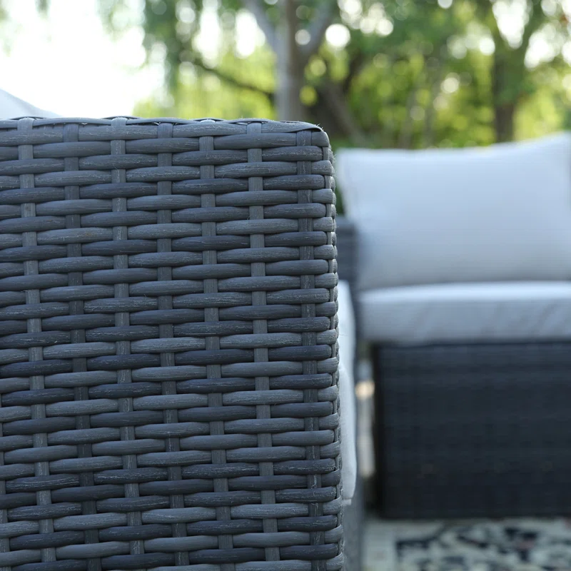 Wicker 8 - Person Garden Lounge Set with Cushions