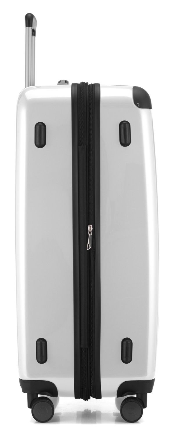 Alex - suitcase hard shell glossy black, 75 cm, 119 litres