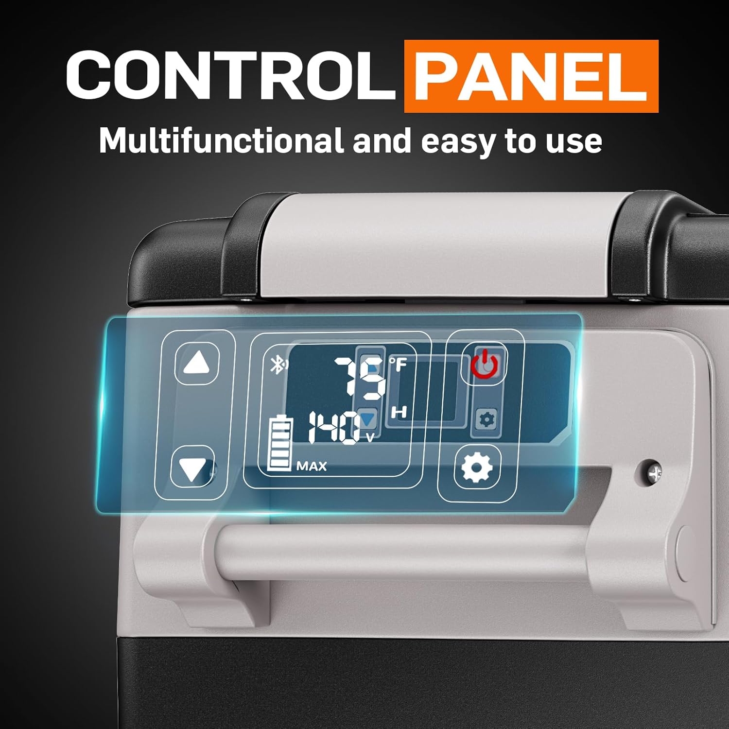 EUHOMY 45L Car Fridge Freezer 12V, Portable Camping Fridge Freezer Car Refrigerators with APP Control, Compressor Fridge with 12/24V DC & 110-240V AC for Camping, RV, Road Trip, Picnic(Gray) [Energy Class B]