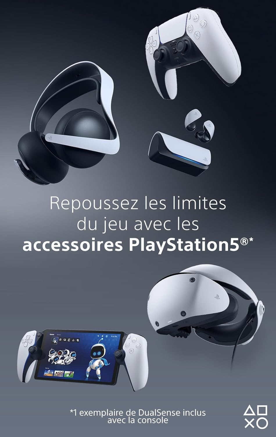 Playstation Sony, 5 Édition Standard, PS5 avec 1 Manette Sans Fil DualSense, Couleur : Blanche