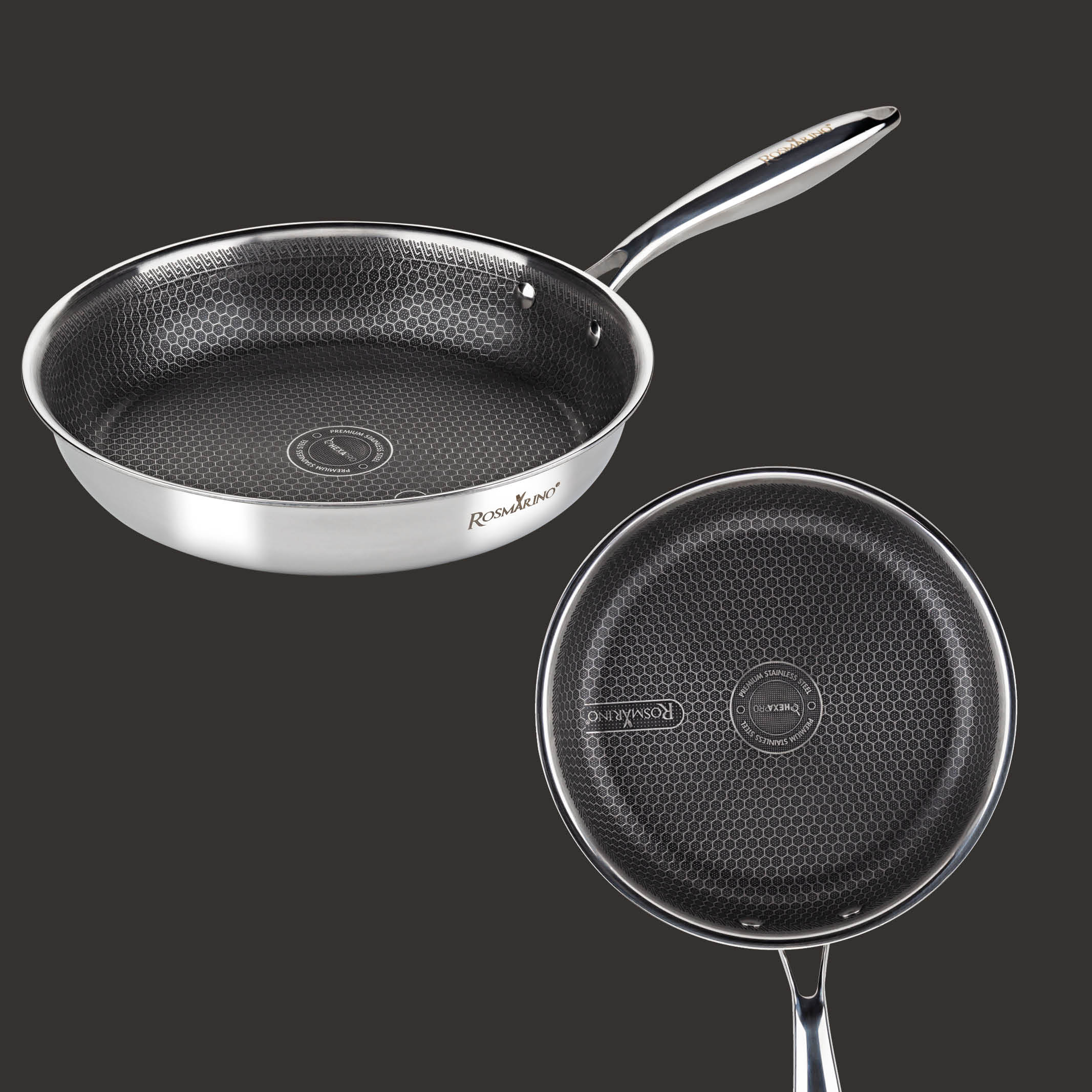 Premium frying pan Rosmarino HexaPRO - 28 cm