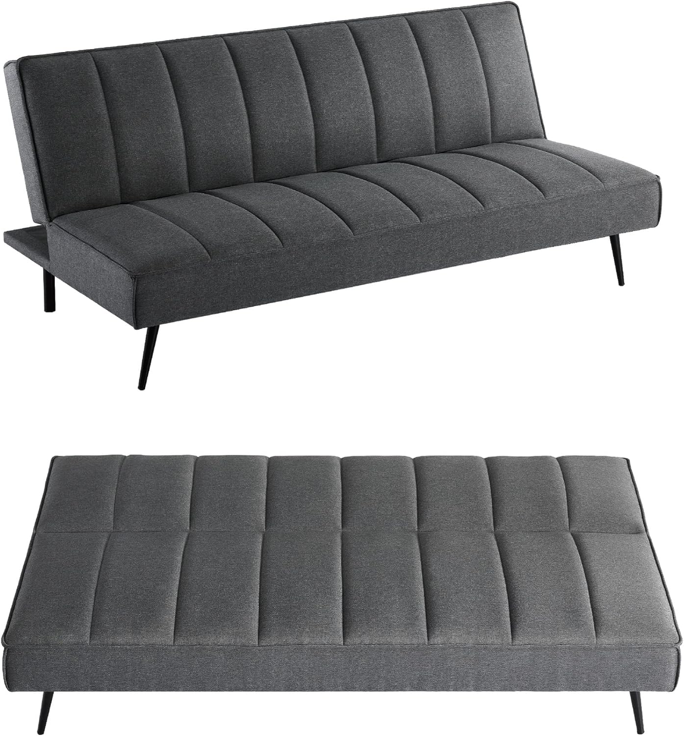 Zinus Quinn Clic Clac Sofa Bed - 2-in-1 Folding Sofa Bed - Suitable for Guest Rooms and Small Spaces