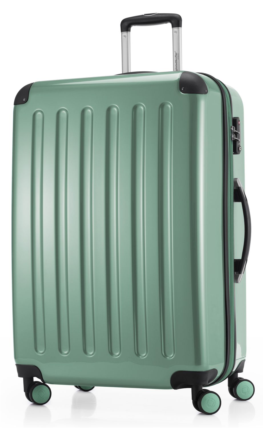 Alex - hand luggage hard shell black glossy, TSA, 55 cm, 42 liters