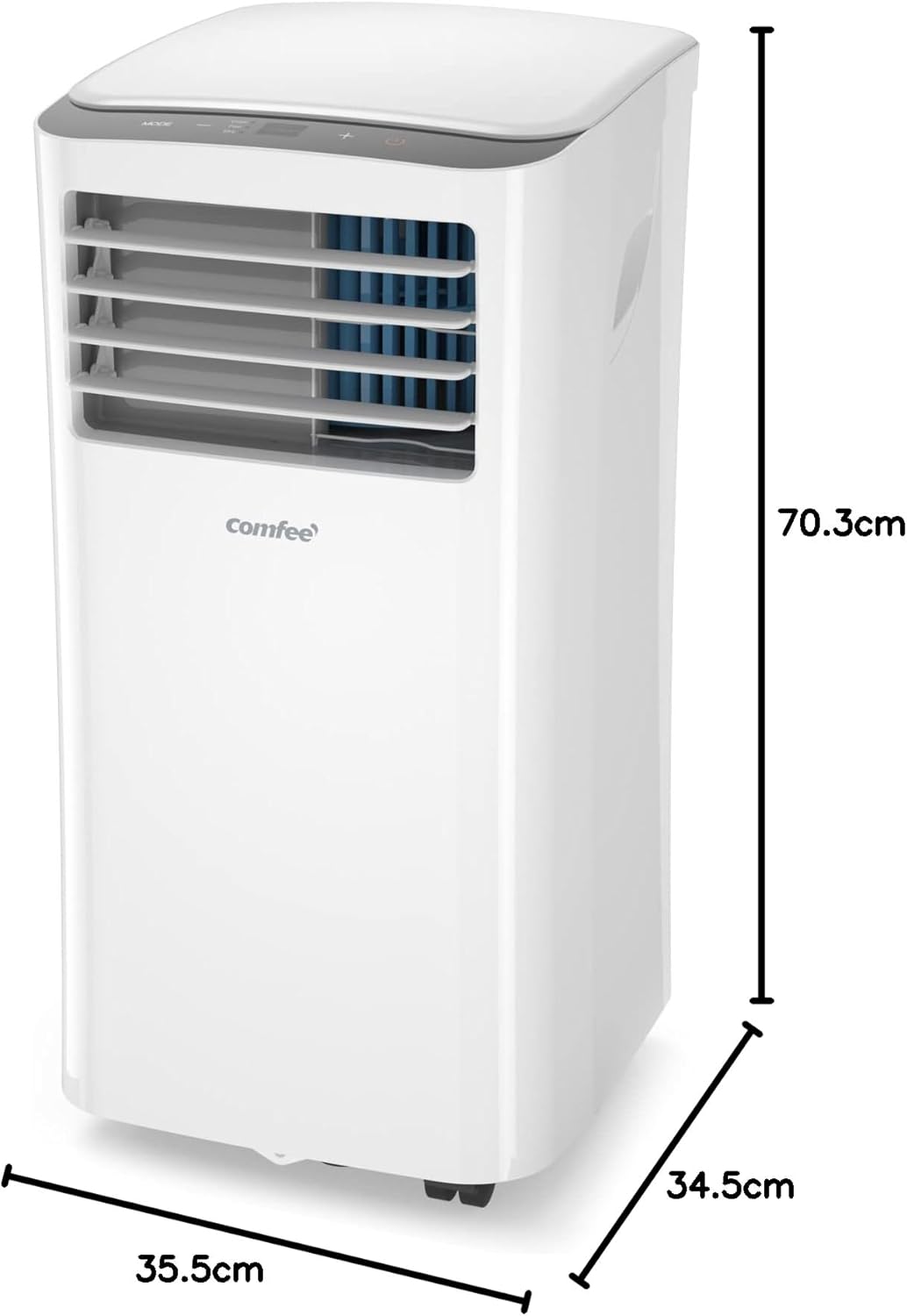 Comfee Mobiles Klimagerät MPPH-09CRN7, 9000 BTU 2,6kW, Kühlen&Ventilieren&Entfeuchten, Raumgröße bis 88m³(33㎡), Mobile Klimaanlage mit Abluftschlauch