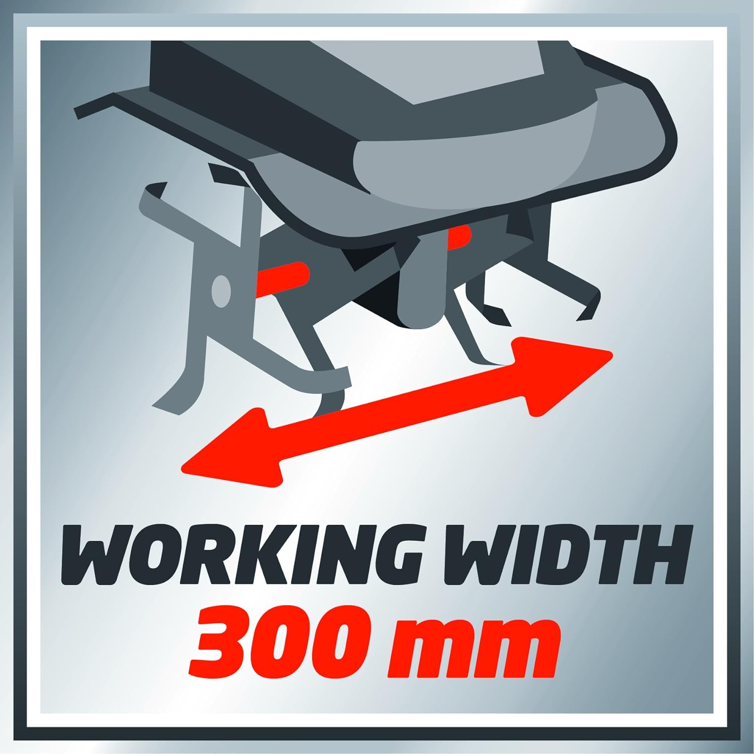 Einhell Electric tiller GC-RT 7530 (750 W, Working width 30 cm, Working depth 20 cm, 4 powerful tillers from 22 cm, Ergonomic and foldable handlebar)
