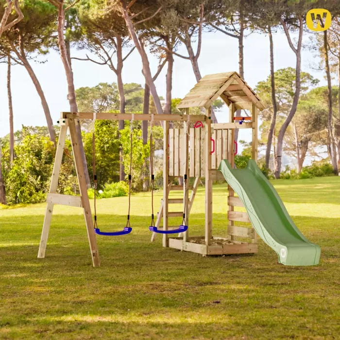 Climbing frame with wooden roof Wickey MultiFlyer