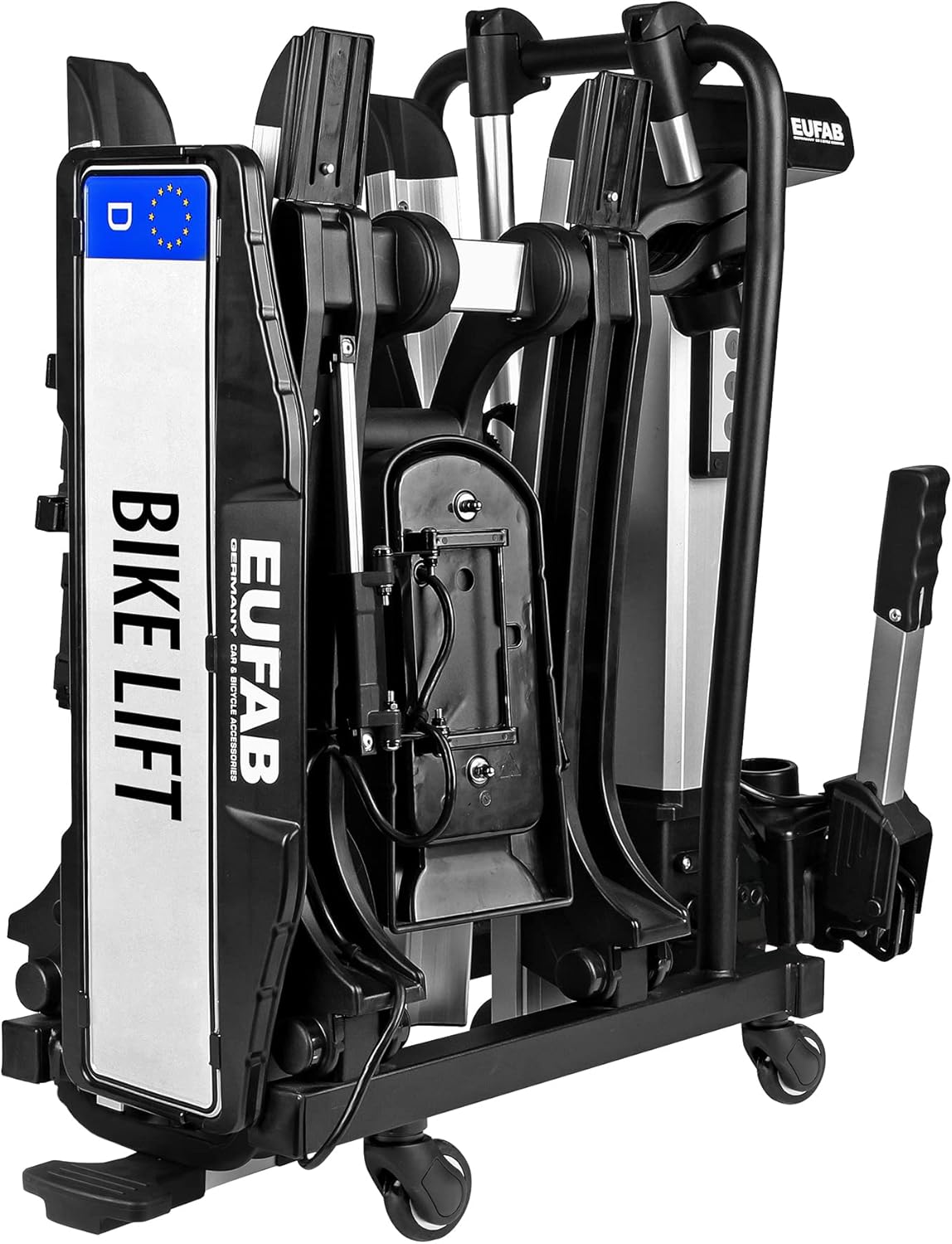 EUFAB 11535 Rear Carrier Bike Lift for Hitch, Black, 135x74x74cm