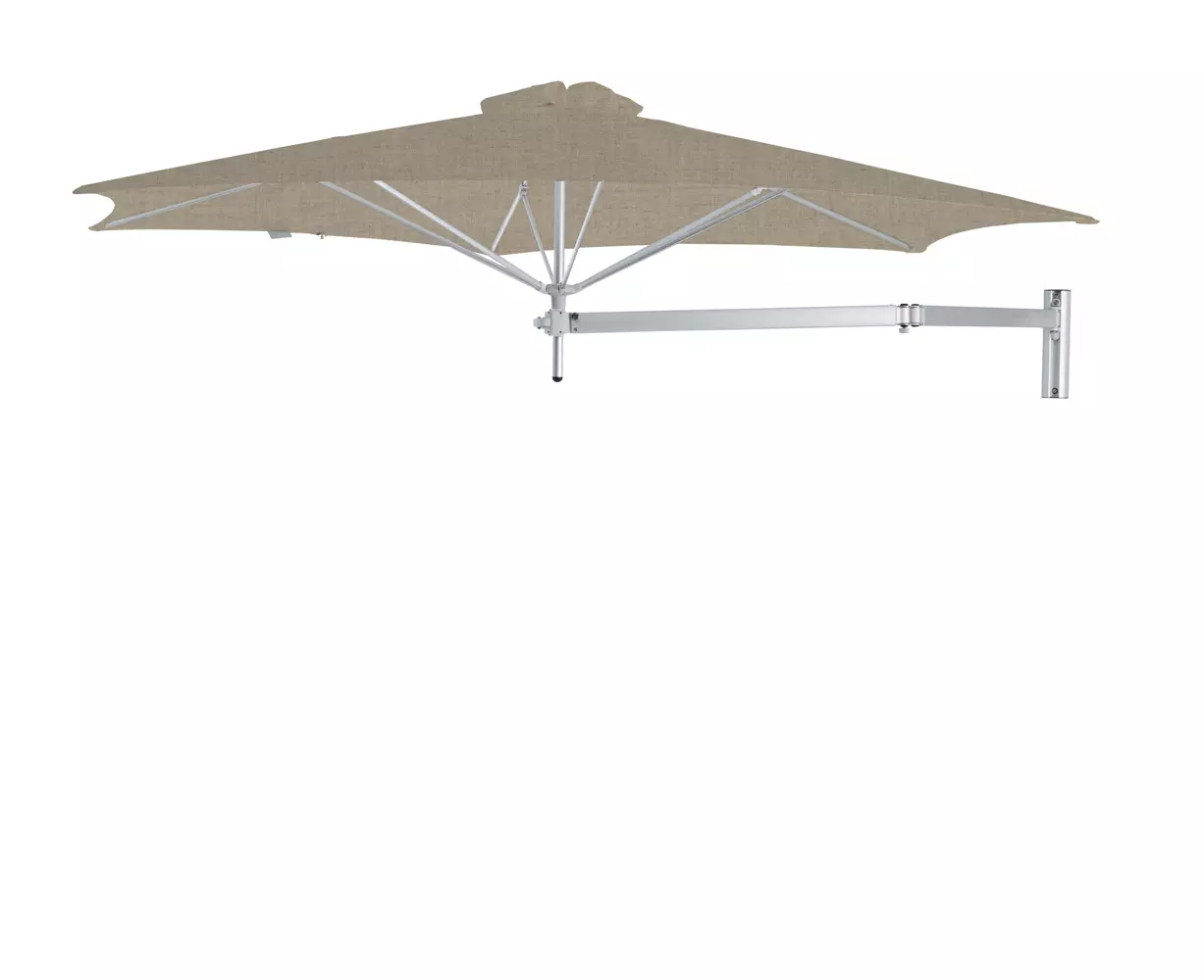 Umbrosa Paraflex Wall mounted umbrella round 3 m with beige canopy and neo arm 2 m