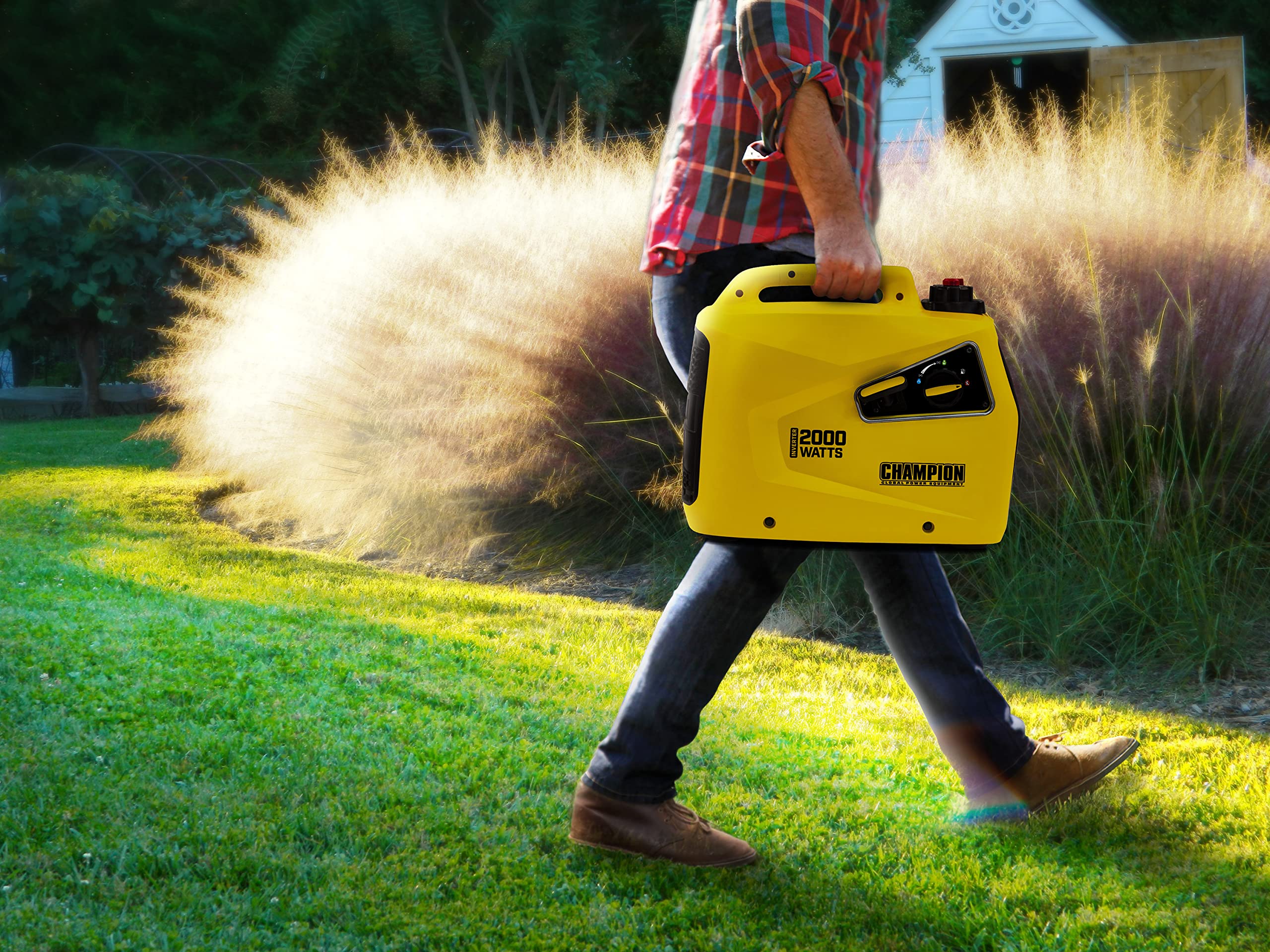 Champion Power Equipment 8200i-EU Petrol Power Converter (2000 Watt, Portable Inverter, Generator with LED Display, 80 cm³ Motor, Running Time up to 11 Hours, Extremely Quiet)