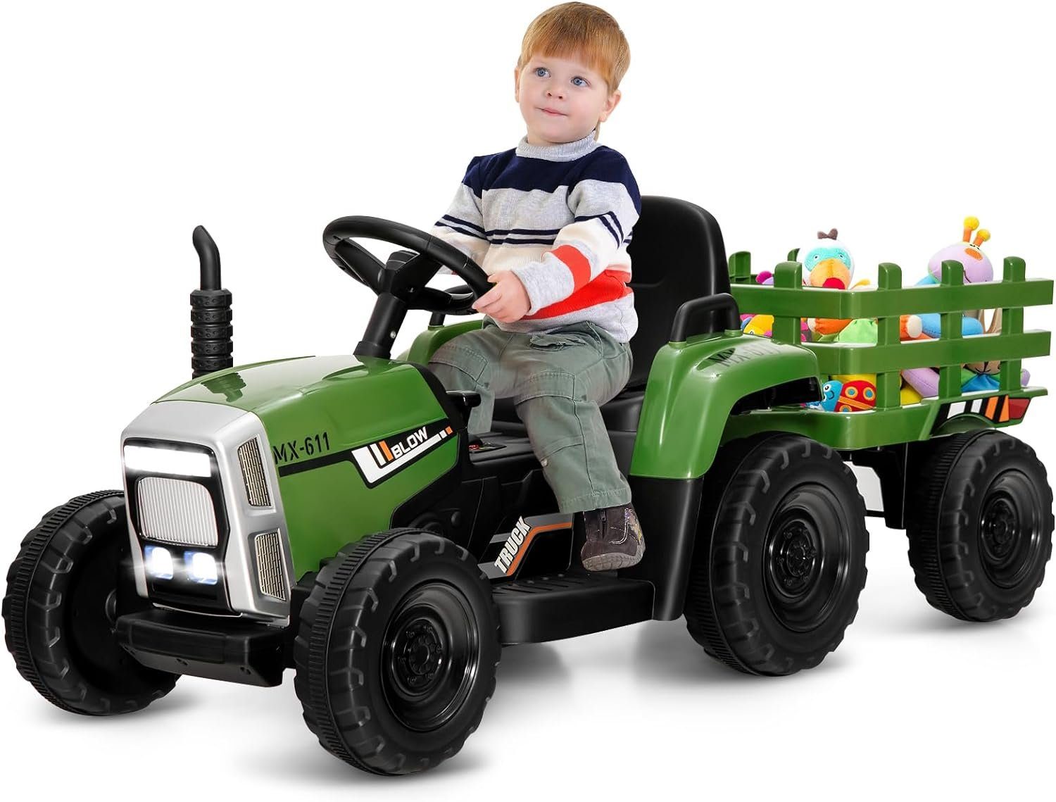 KOMFOTTEU electric children's car tractor, 30 kg load capacity, from 3 years