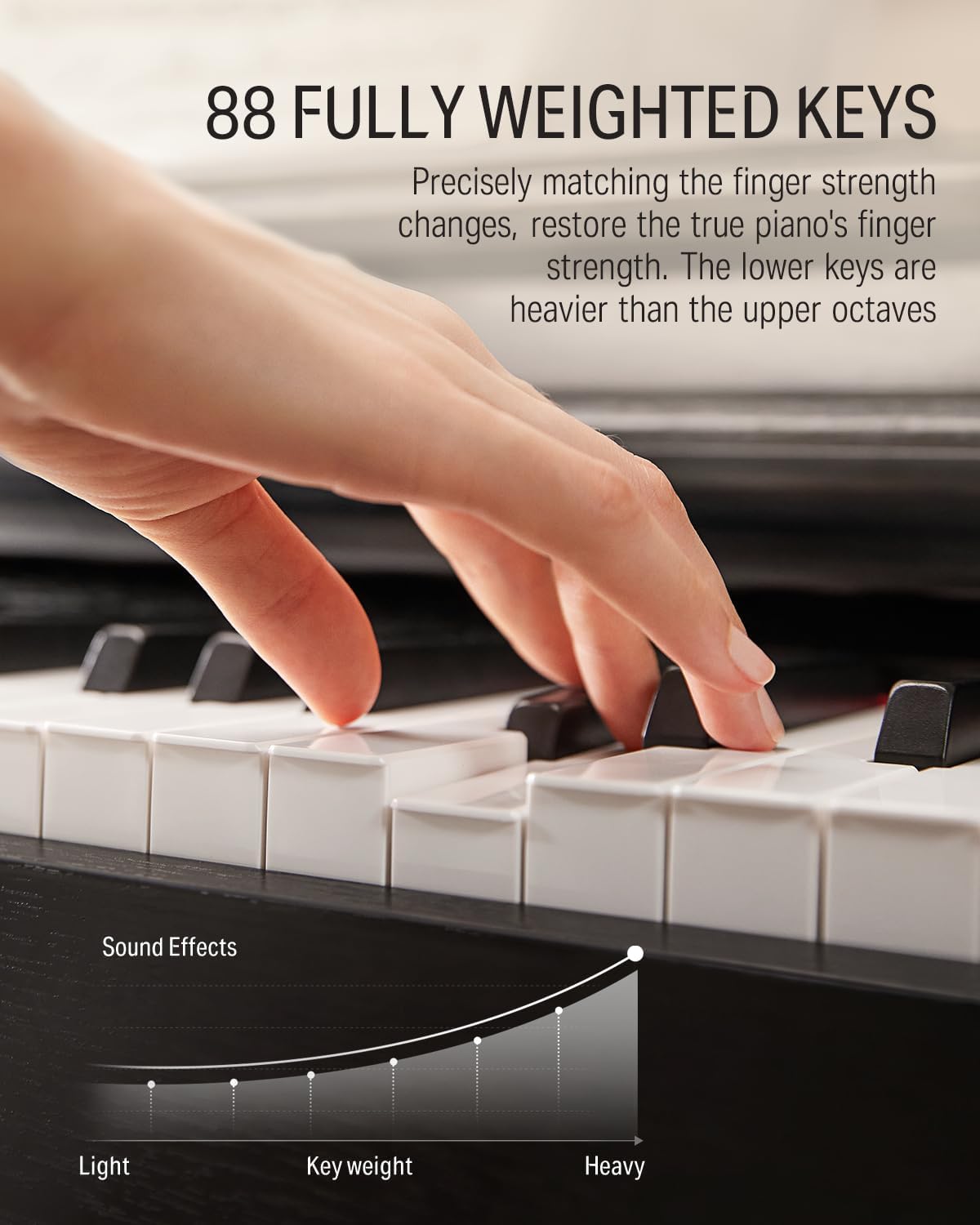 Upright Digital Piano, Donner DDP-100 88 Keys Digital Piano Home Keyboard Bundle