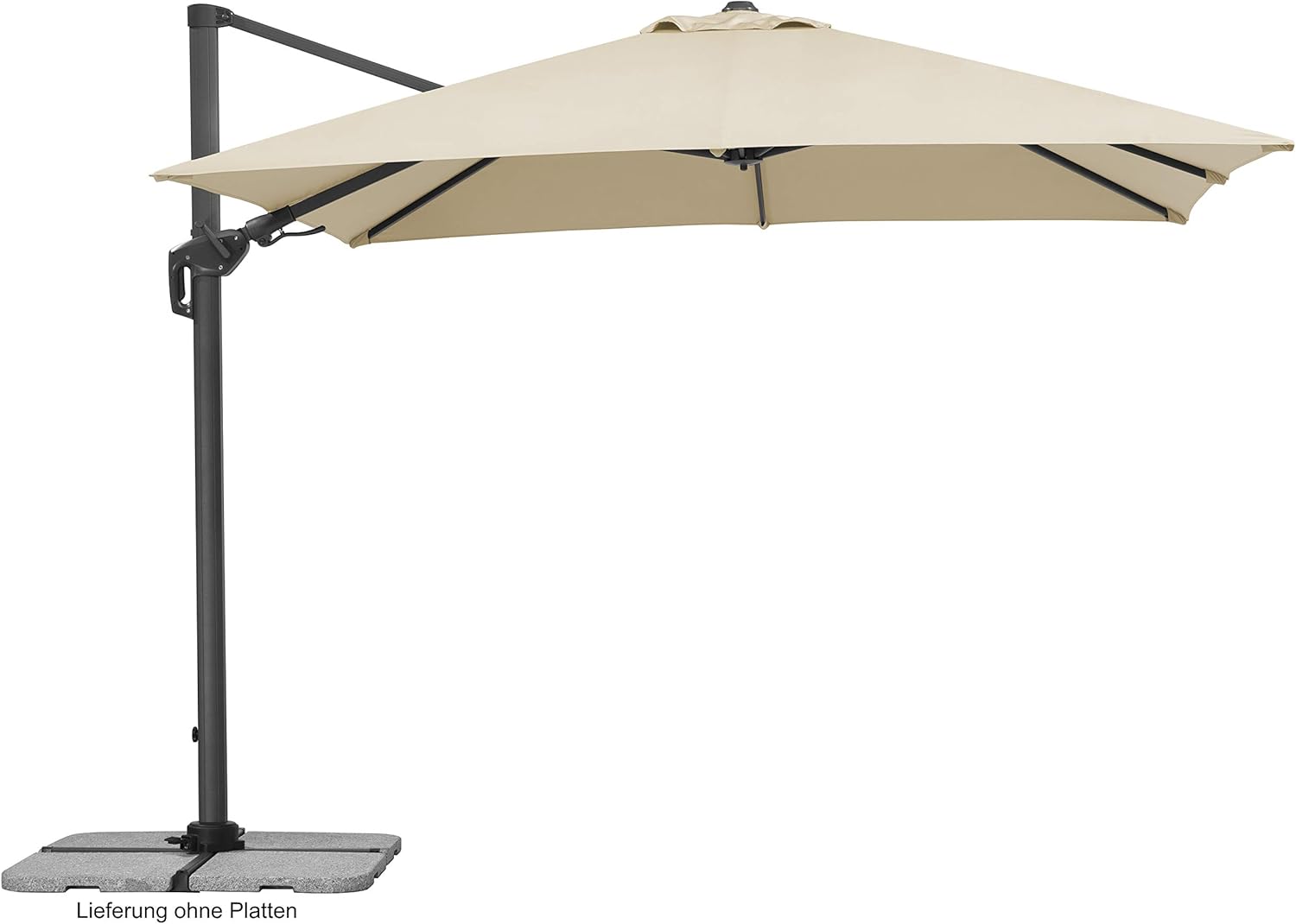 Schneider Rhodes Twist Parasol Approx. 300 x 300 cm Anthracite
