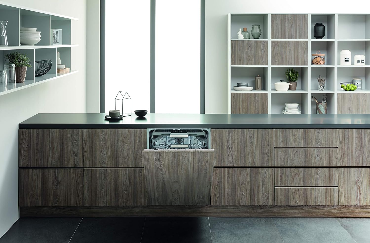 Bauknecht BCIO 3T341 PLET Vollintegrierbarer Geschirrspüler 60 cm /Edelstahl/14 Maßgedecke/10 Standardprogramme und 1 Sensorprogramm/PowerClean/ActiveDry/Besteckschublade/Vollwasserschutz