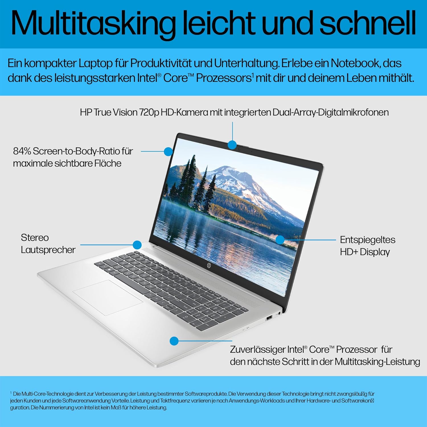 HP Laptop 17 with Intel Core i7-1355U | 17.3