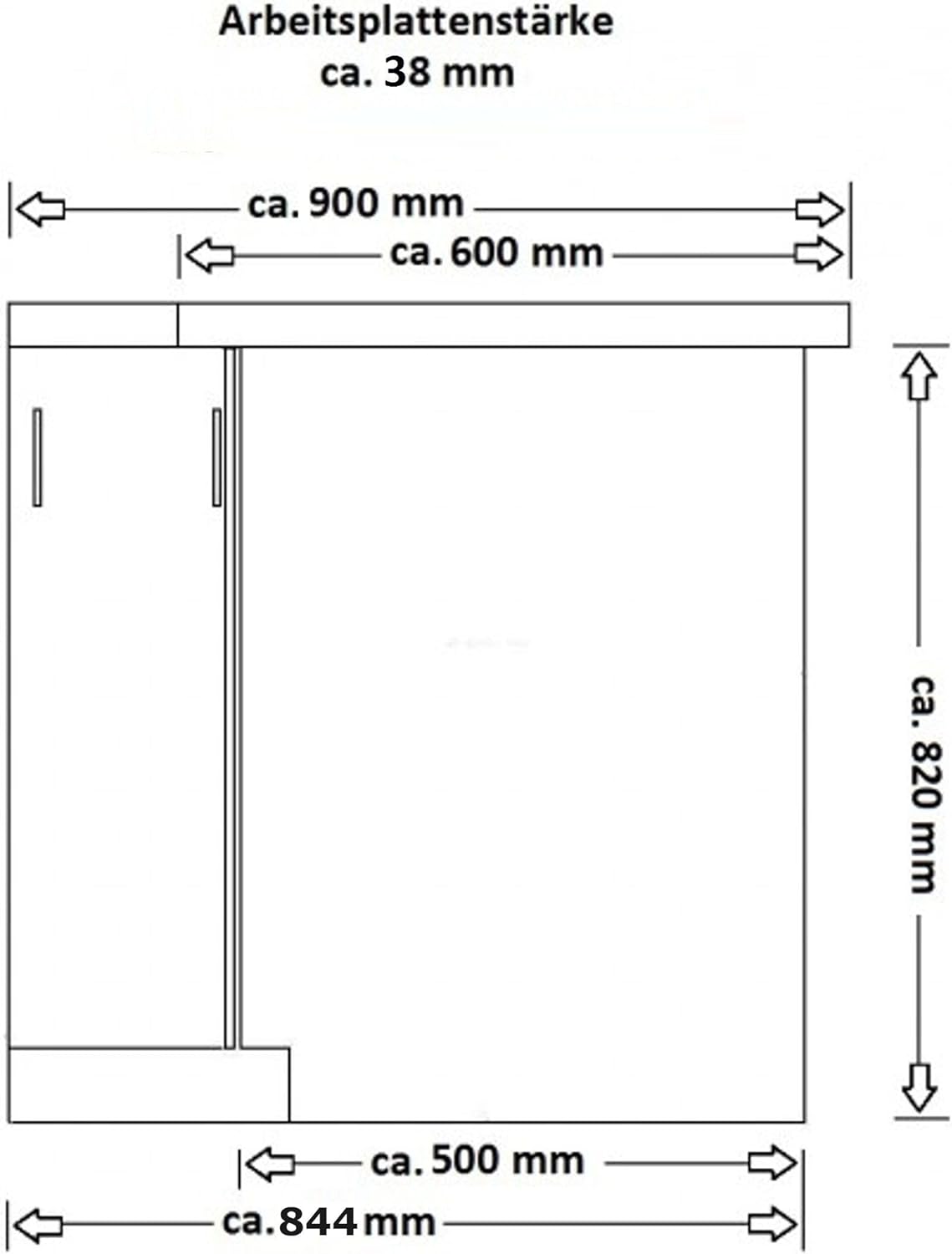 Vigo Matera Lancelot Corner Kitchen Unit 210 x 350 cm Grey