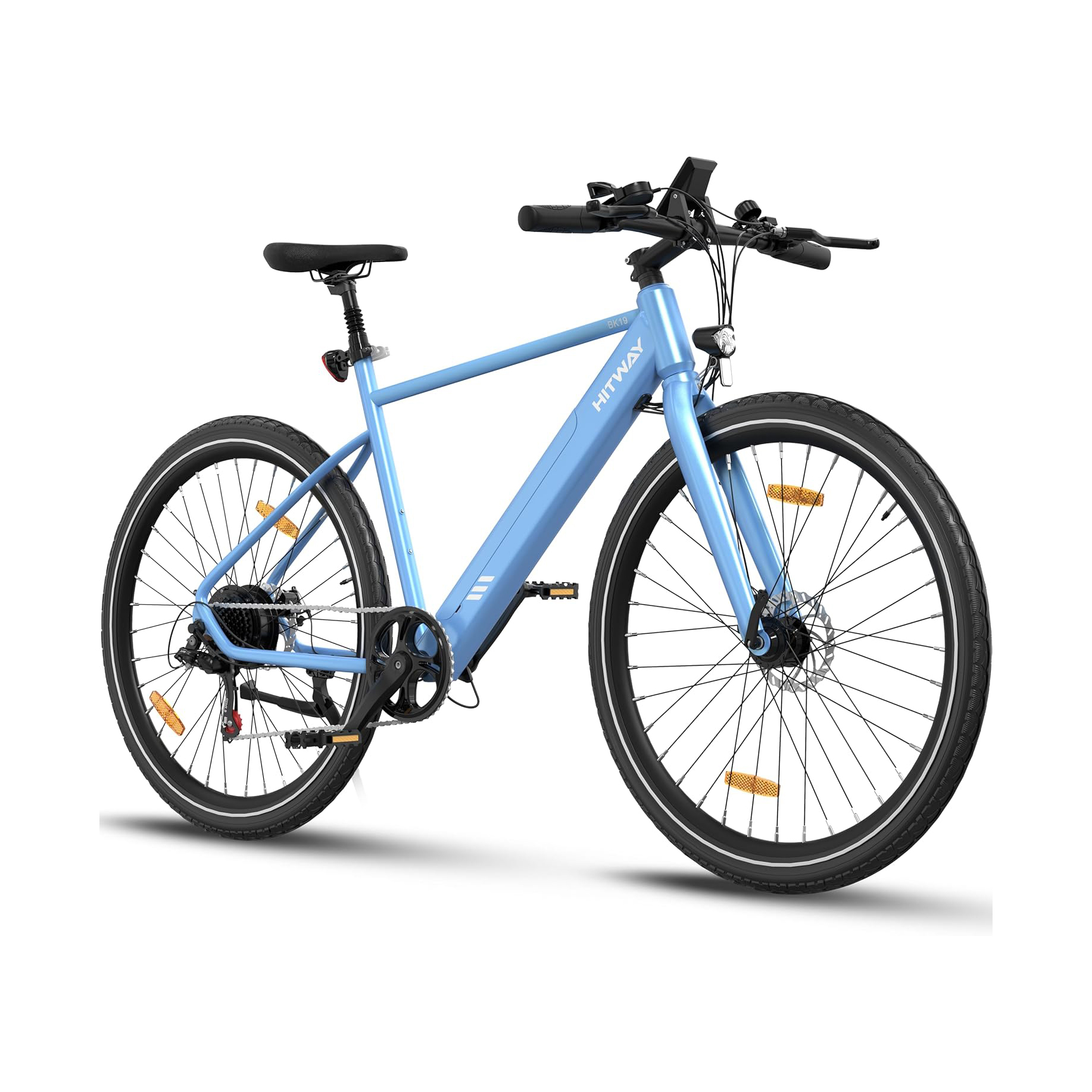 HITWAY E Bike 27.5 Inch Electric Bicycle, 700c E City Bike Pedelec with 36 V 12 Ah Removable Battery, 250 W Motor, 7 Speed Electric Mountain Bike, MTB Ebike for Adults, Range 45-80 km