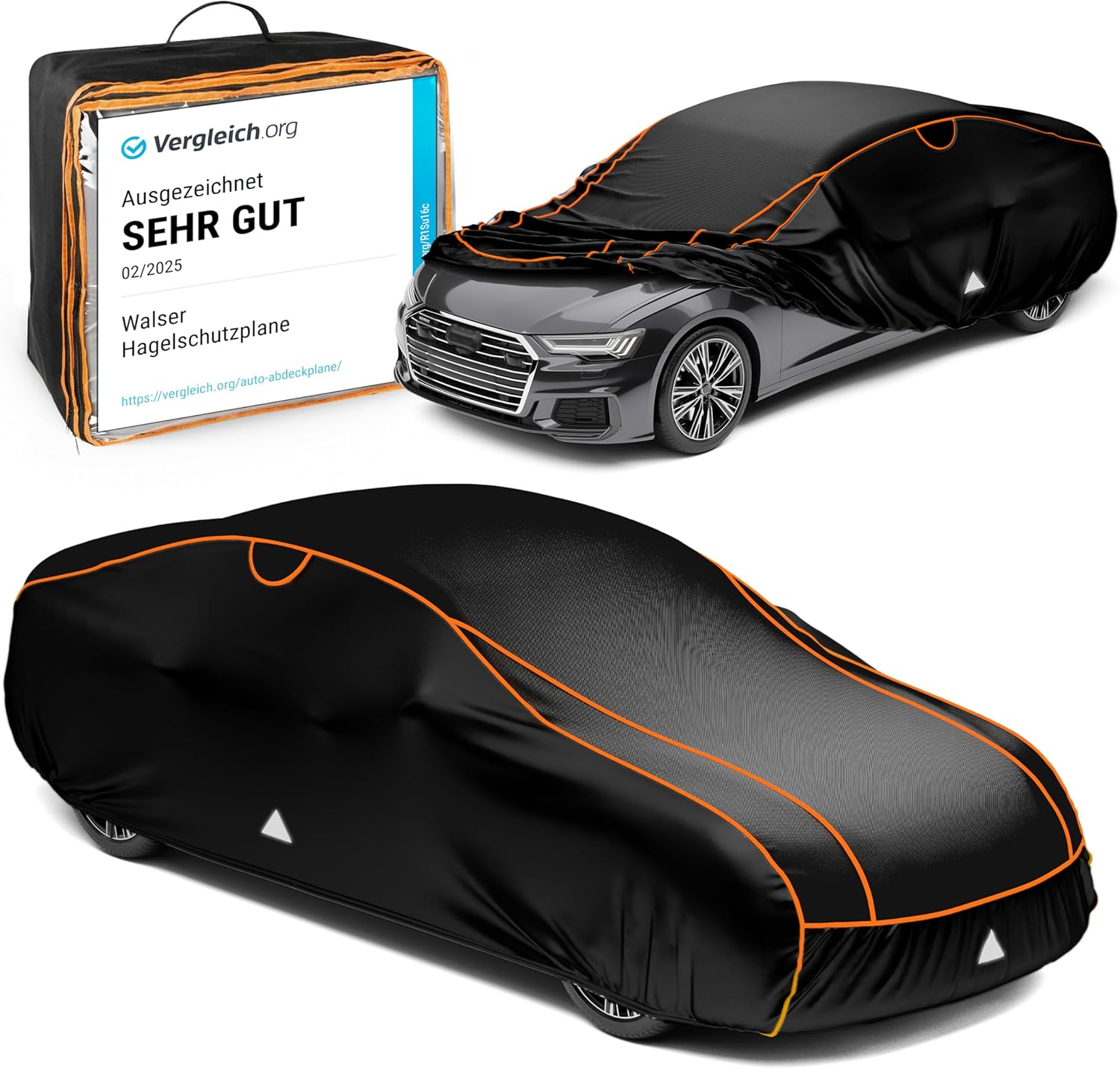 Walser hail protection tarpaulin car, award very good* car hail protection tarpaulin, TÜV tested* tarpaulin car Perma Protect, car garage cover, cover car, car cover size 2