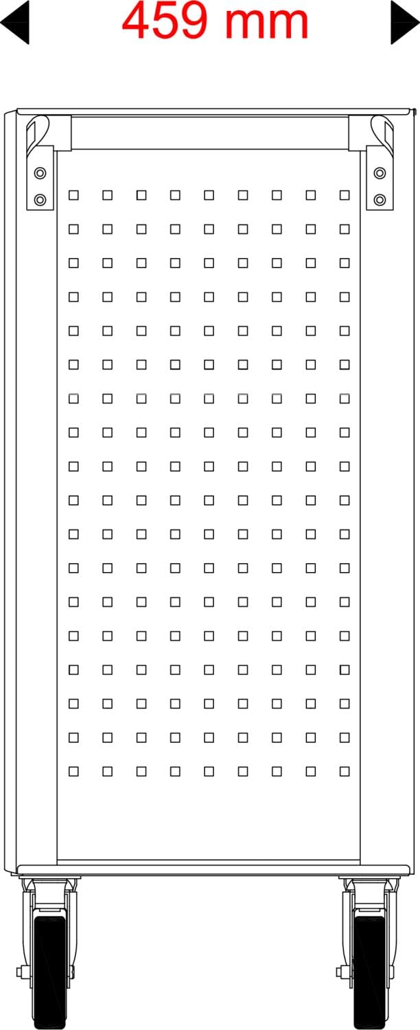 KS Tools ECOline 897.0007 Workshop Trolley with 7 Drawers Black/Red