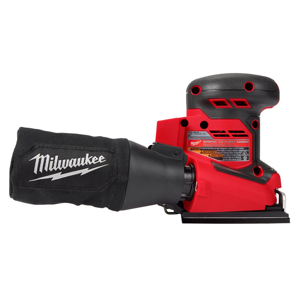 MILWAUKEE 18V 1/4 Sheet Sander Skin M18BQSS0