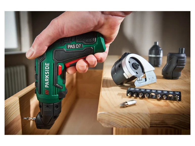 PARKSIDE Visseuse sans fil avec embouts interchangeables PAS D7