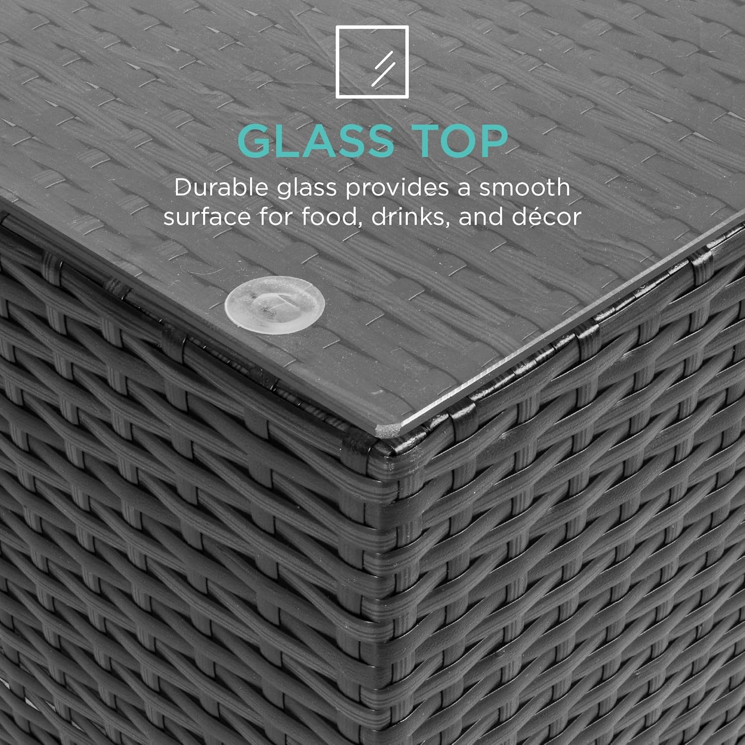 7-Piece Modular Outdoor Sectional Wicker Patio Conversation Set w/ 2 Pillows, Coffee Table