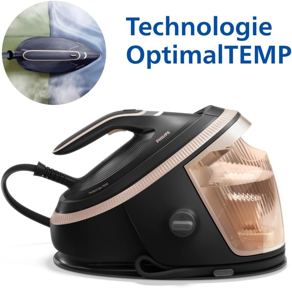Philips PerfectCare Series 7000 Steam Generator, 650g Steam Boost, 8.5 Bars, SteamGlide Elite Soleplate, Automatic Intelligent Steam (PSG7300/80)