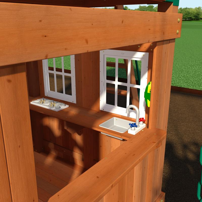 Castle Peak Wooden Swing Set