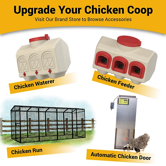 OverEZ Large Chicken Coop, 15 Chicken Capacity