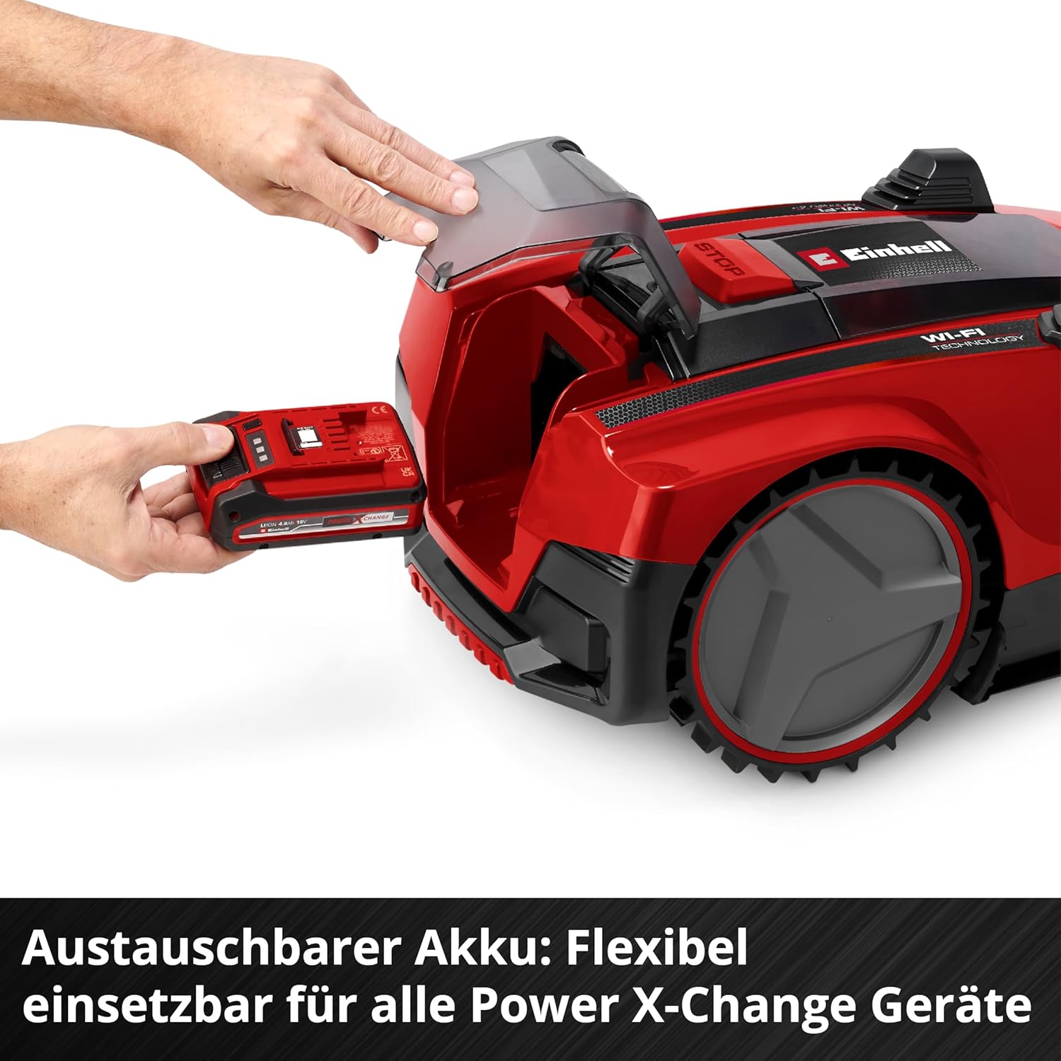 Einhell Freelexo Cam Plus 600 Power X-Change Robotic Lawnmower (18 V, Camera Instead of Boundary Wire, for 600 m², WiFi, Brushless, up to 25% Gradient, Includes 4.0 Ah Plus Battery)