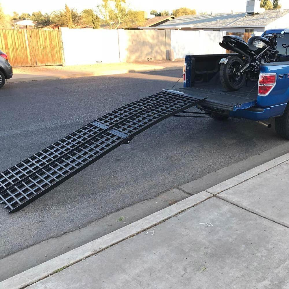 Ramps 10' Heavy-Duty 4-Beam Arched Motorcycle Loading Ramp - 1,500 lb. Capacity