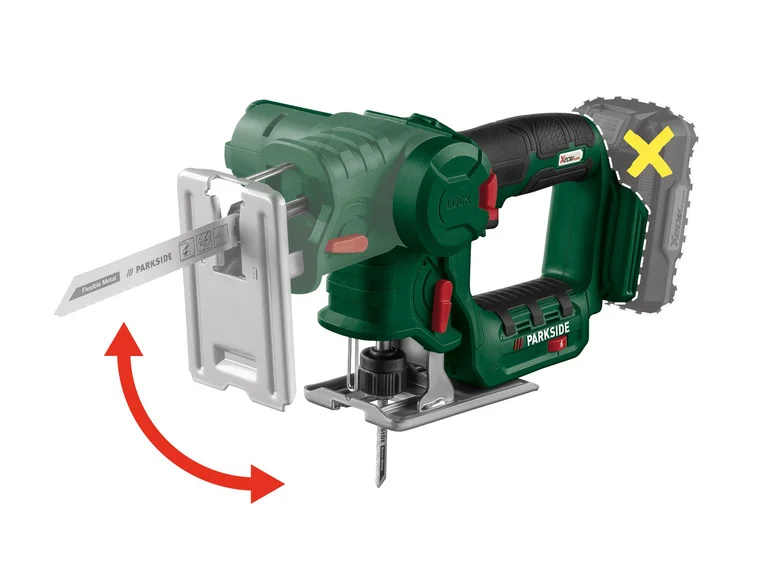 PARKSIDE Scie sauteuse et scie sabre sans fil 2en1 PSSSA 20 Li B2, 20 V