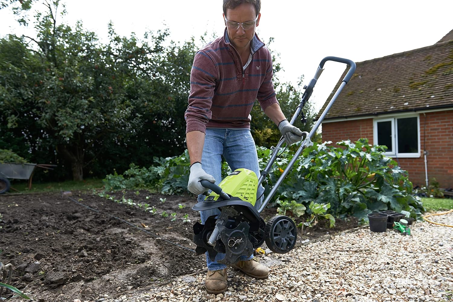 Ryobi 5133002388 Corded Electric Tiller, Green, 25 cm