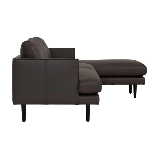 L-Shaped Sofa, Dark Chestnut