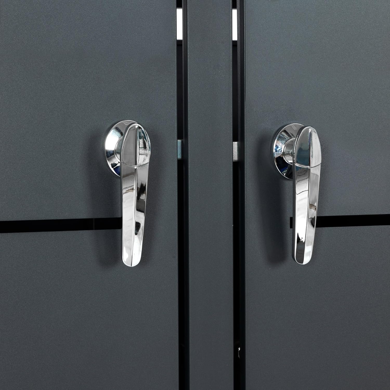 Zelsius Stainless Steel Wheelie Bin Box, 4 Bins, 120-240 Litres, Anthracite RAL 7016, Includes Extension Option, Garden Rubbish Bin Box, Set of 4, Storage Box for Wheelie Bins