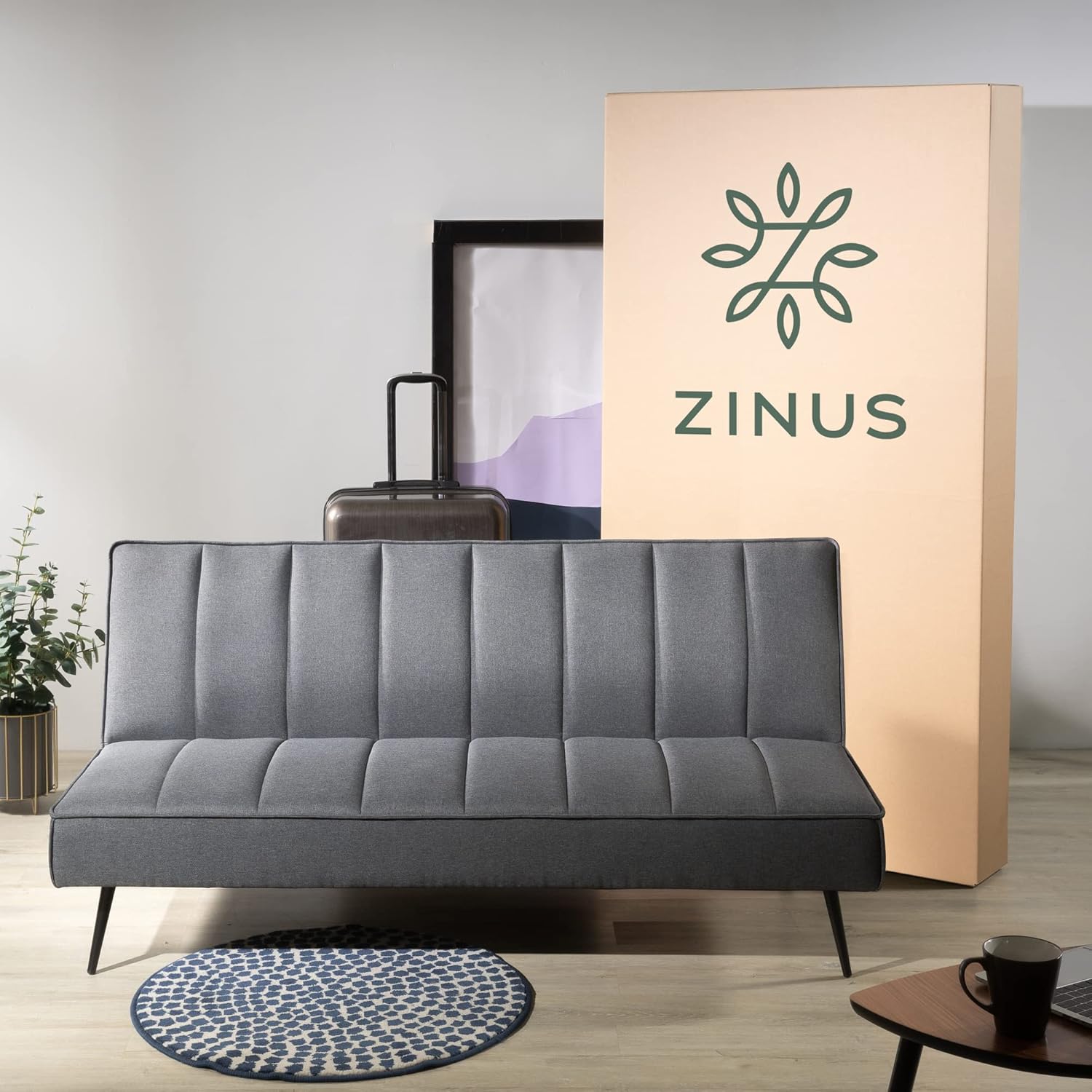 Zinus Quinn Clic Clac Sofa Bed - 2-in-1 Folding Sofa Bed - Suitable for Guest Rooms and Small Spaces