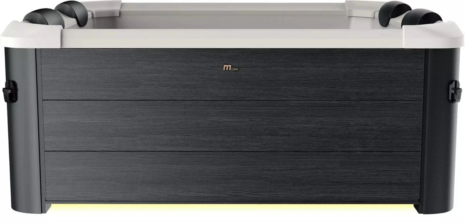 BRAST® Whirlpool MSpa Oslo Plus XXL with Fixed Outer Wall LED Lighting 20 Adjustable Colours for 6 People 180 x 180 x 65 cm 140 Massage Jets All Year Round Use Winterproof Indoor & Outdoor Pool