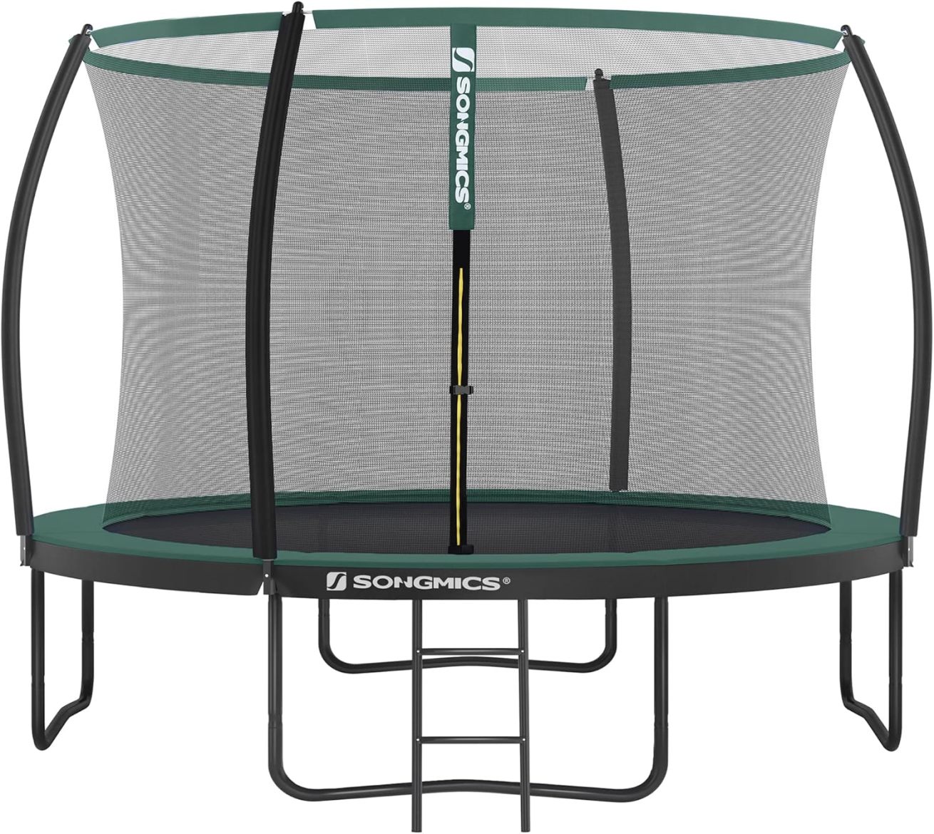 SONGMICS Outdoor Trampoline Ø 366 cm, Round Garden Trampoline for Children with Safety Net, Edge Cover, Ladder and Padded Poles