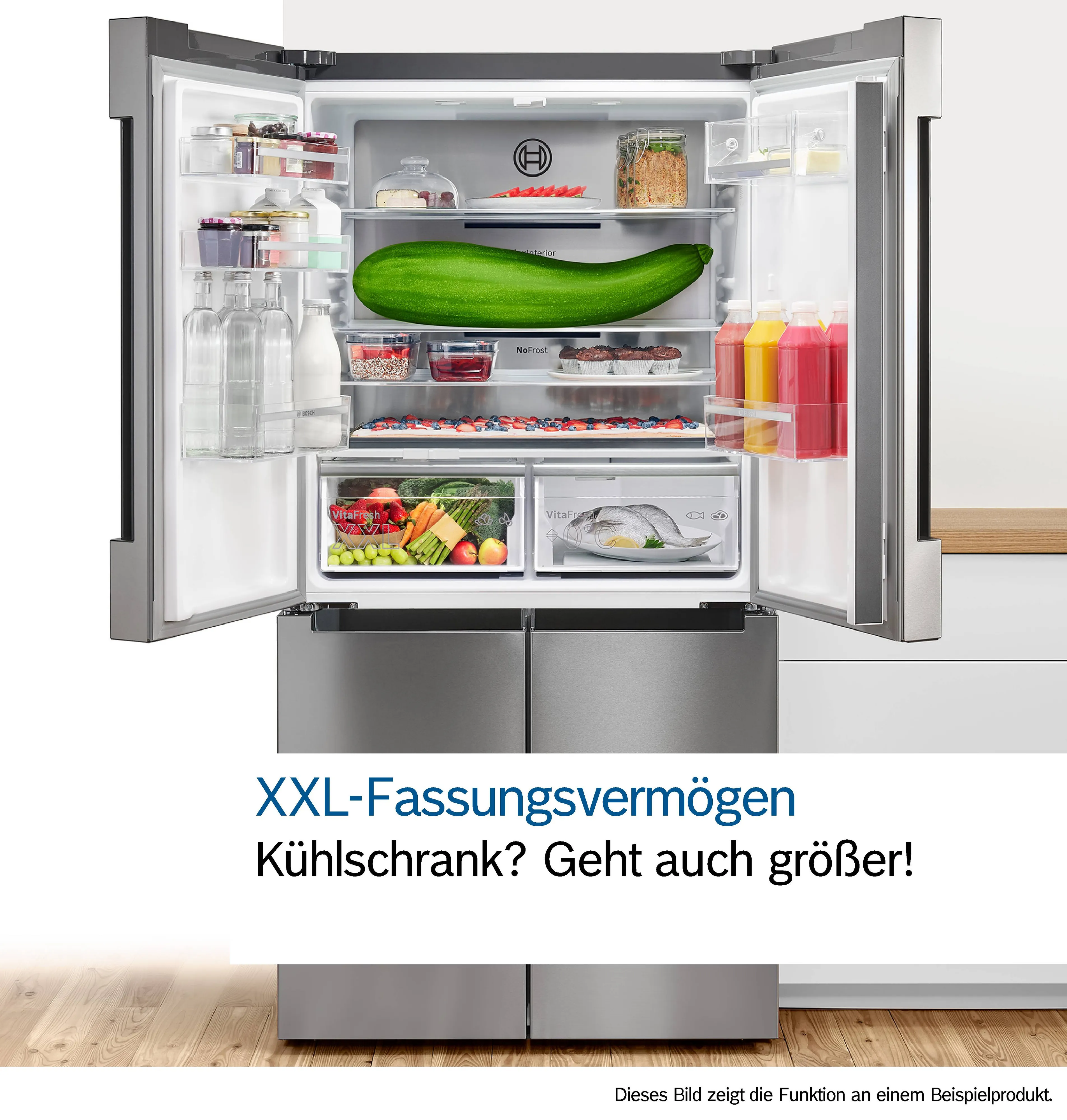 Bosch Serie 4 Kühl-Gefrier-Kombination, mehrtürig 183 x 90.5 cm Inox, Total No Frost