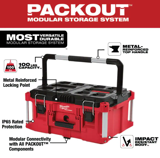 PACKOUT 22 in. Rolling Tool Box, 22 in. Large Tool Box and 22 in. Medium Tool Box