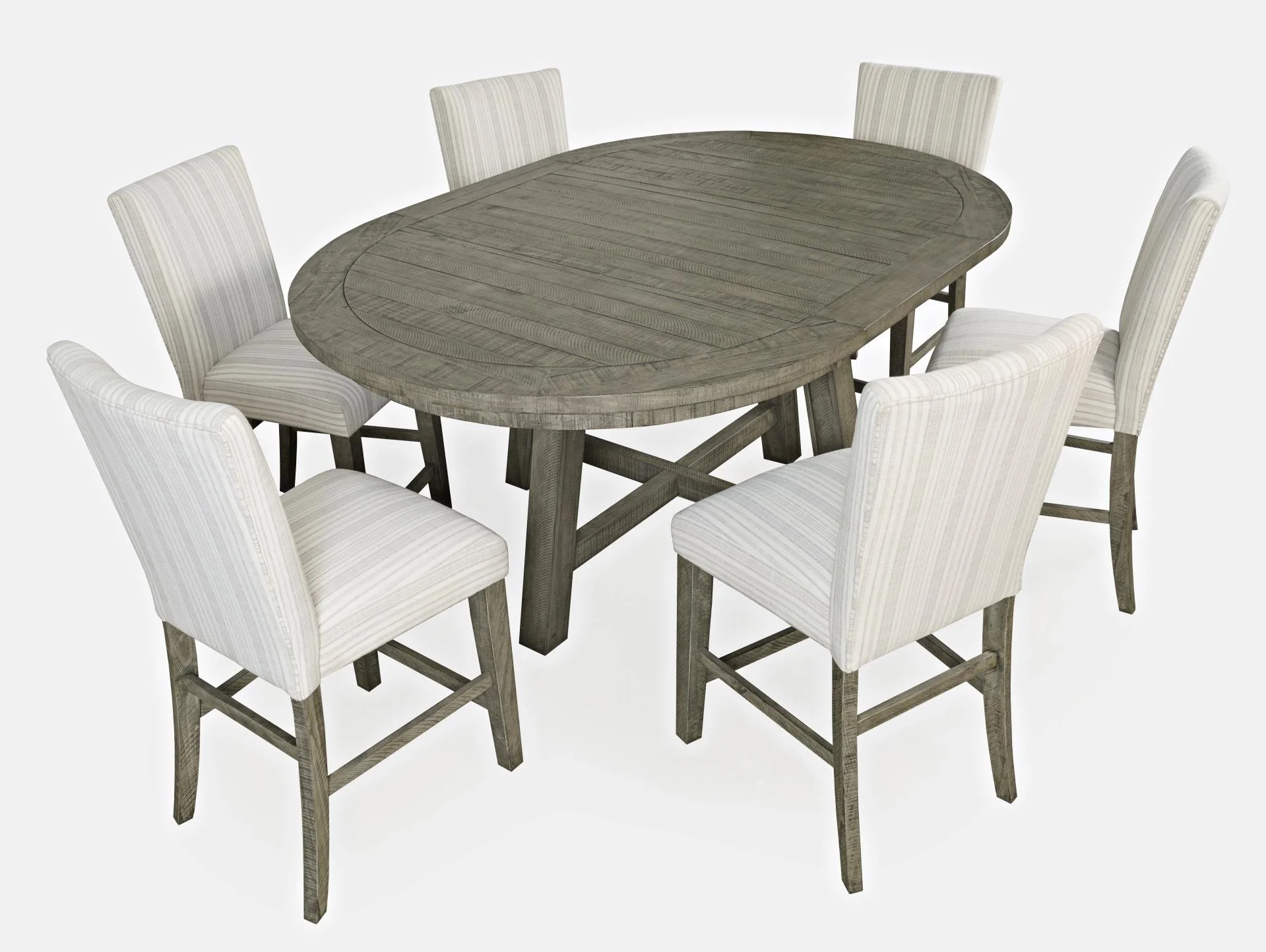 Saratoga 7-Pc Dining Set Oval Extension (54-78) Counter Height