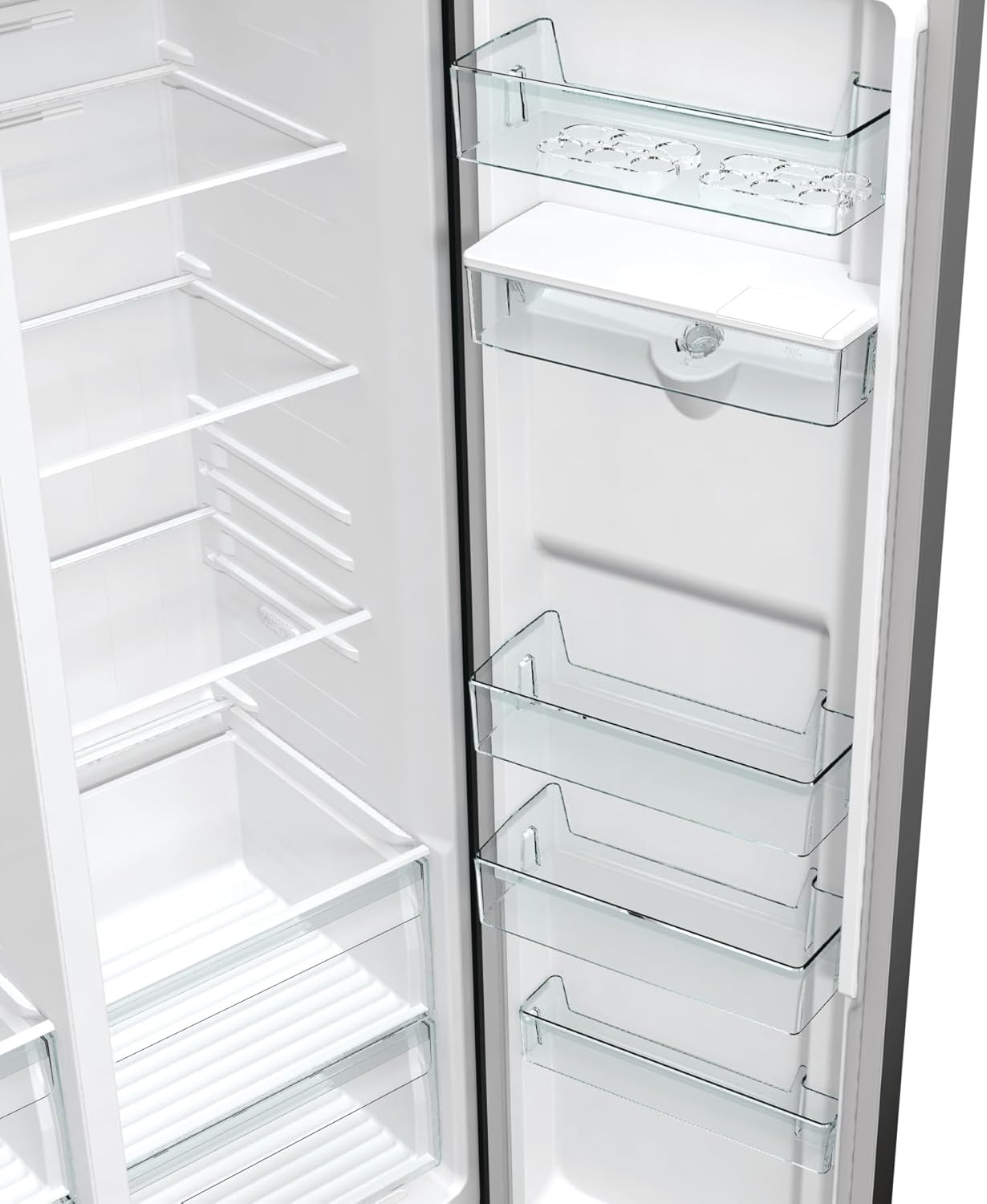 Gorenje NRR 9185 EAXLWD Side by Side Fridge-Freezer, Made in Europe, EEK E, NoFrostPlus, Inverter Compressor, Crisp Zone, ConvertActive Zone, FastFreeze, 70 Inch, Stainless Steel [Energy Class E]