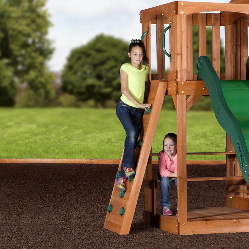 Pacific View Wooden Swing Set