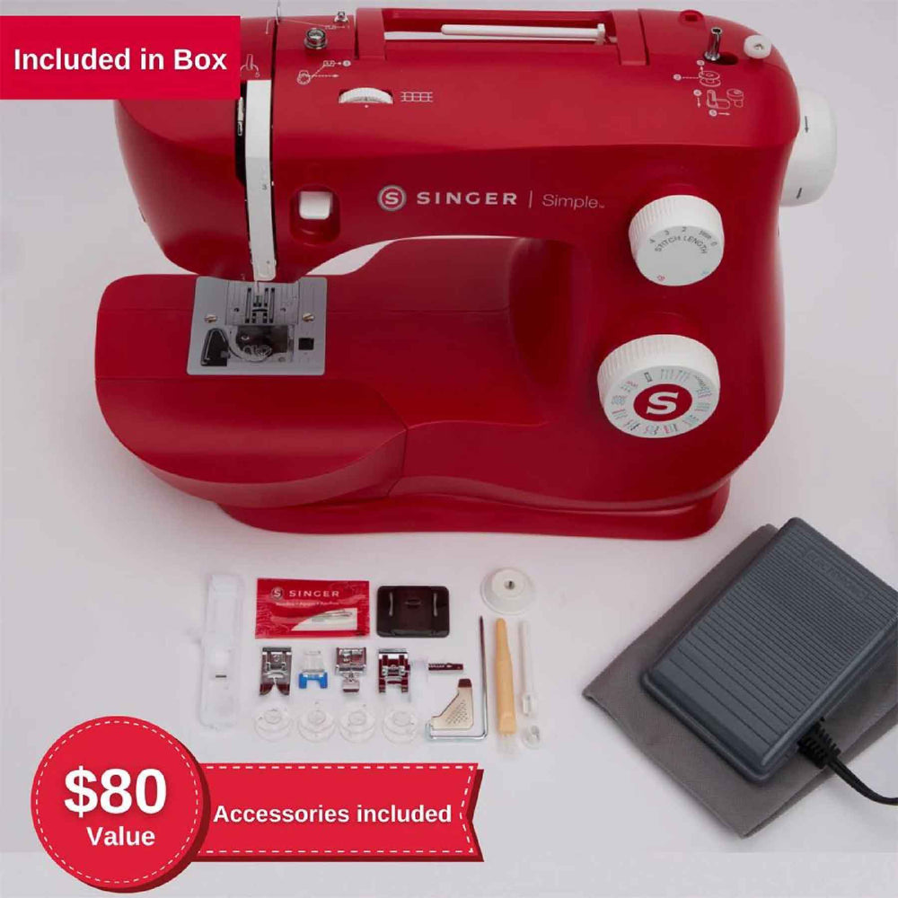 SINGER® Simple™ 3337 Red Sewing Machine