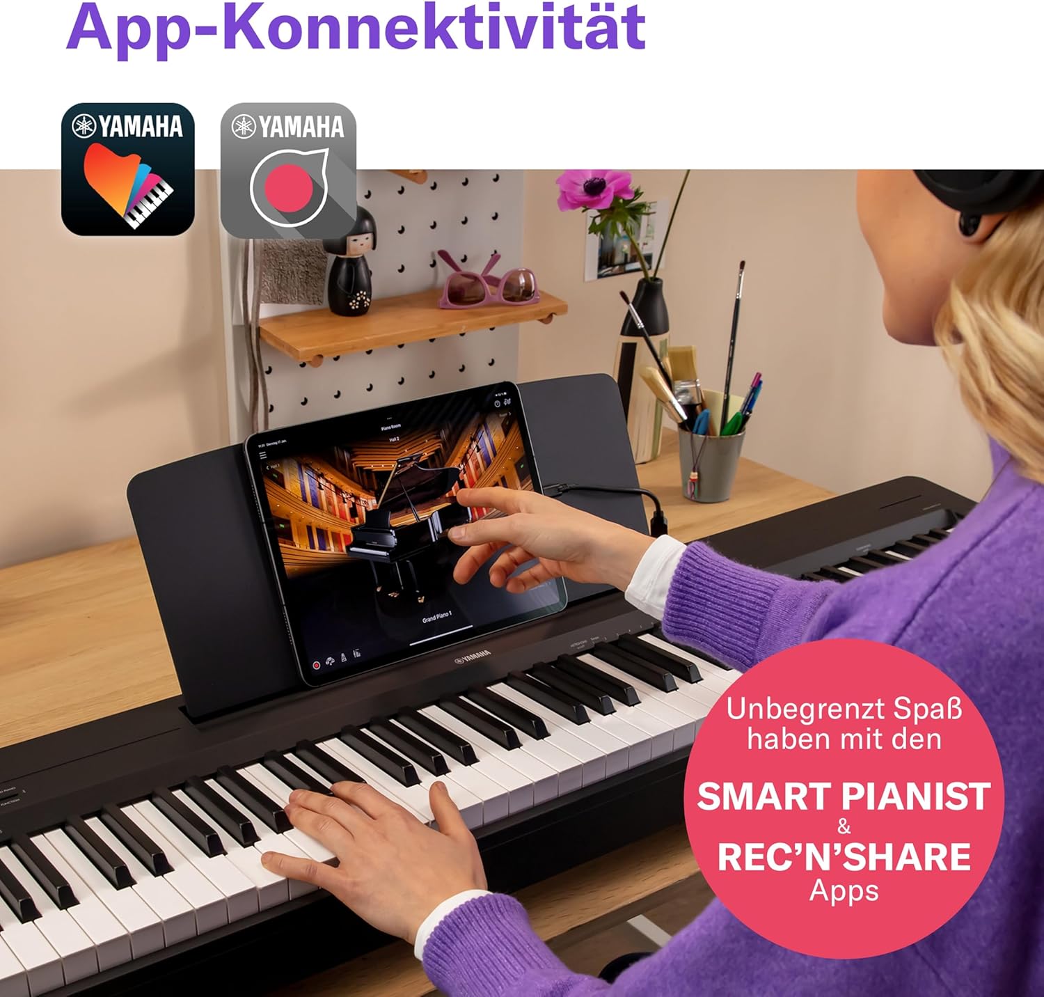 Yamaha DGX670B 88-Key Weighted Digital Piano (Black) and Yamaha LP1B 3-Pedal Unit for P225, P125, P121, P515, PS500 and DGX670 (Black)