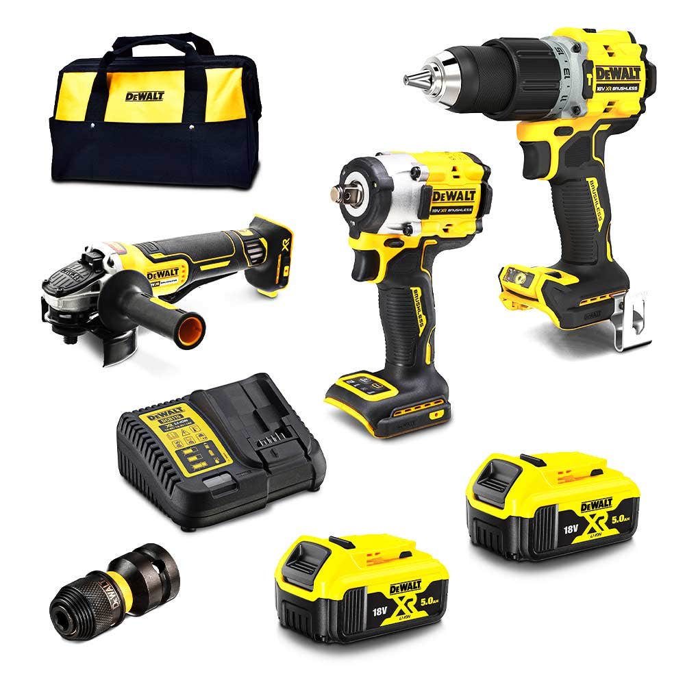 DEWALT 18V XR 3 Piece 2 X 5.0Ah Combo kit DCZ323P2-XE